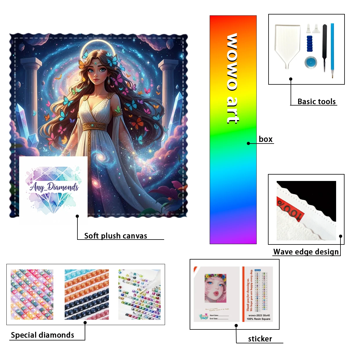 

【ANY_ Diamond Art】 Star River Girl Crystal AB Rhinestone FD Rhinestone Perfect Resin Diamond