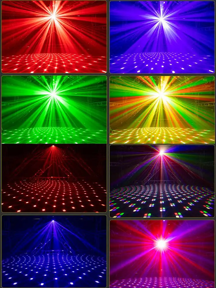 Imagem -05 - Mini 4in1 Led Caleidoscópio Balançando Cabeça Bola Mágica Luz 50w Rgb Luz Dmx Feixe dj Discoteca Desempenho Luz de Palco Entrega Rápida