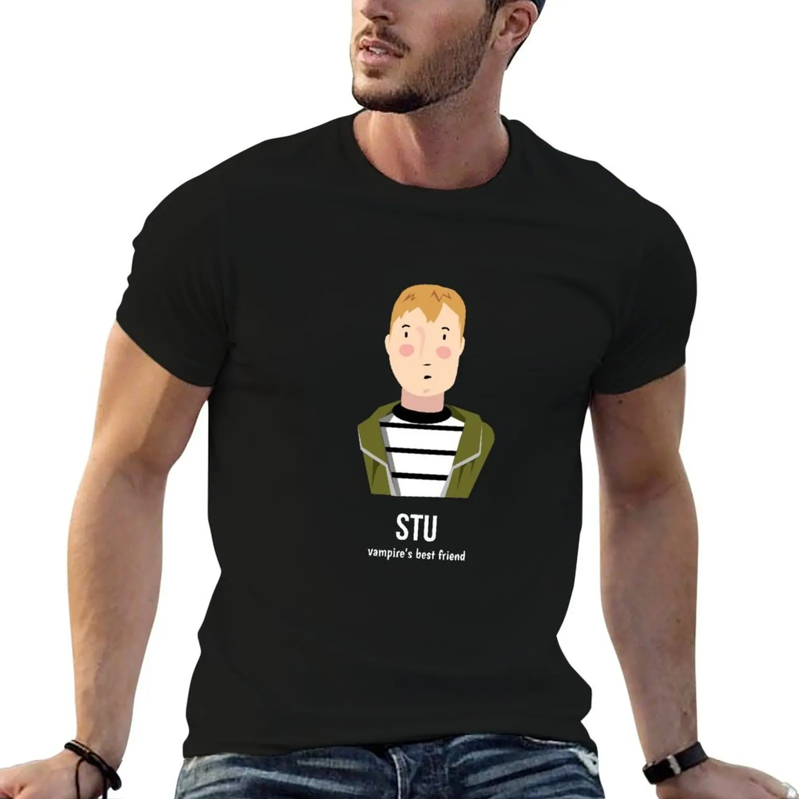 Stu from What We Do In The Shadows T-Shirt man clothes animal prinfor boys fruit of the loom mens t shirts