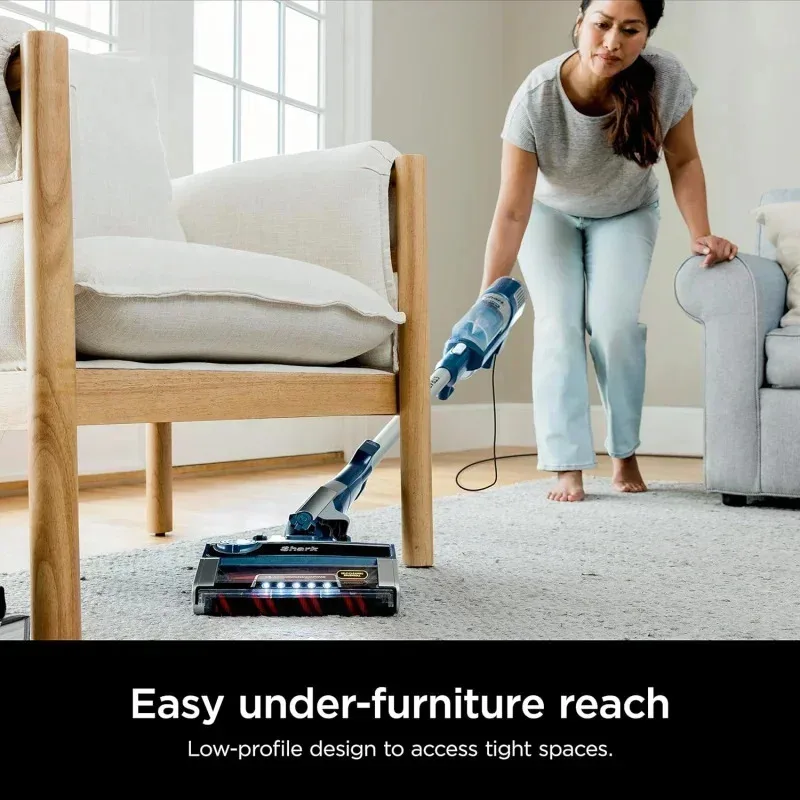 مكنسة كهربائية TGBF Shark HZ3002 Strato خفيفة الوزن مع DuoClean PowerFins HairPro، فرشاة التنظيف الذاتي والرائحة المحايدة، علي