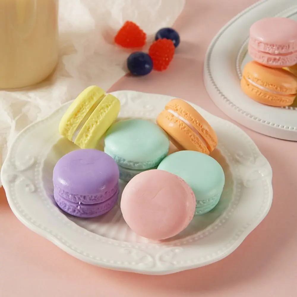 Macaron de imitación de postre francés, modelo de simulación de PVC, postres artificiales, accesorios, juguetes de comida falsa, juguete de cocina