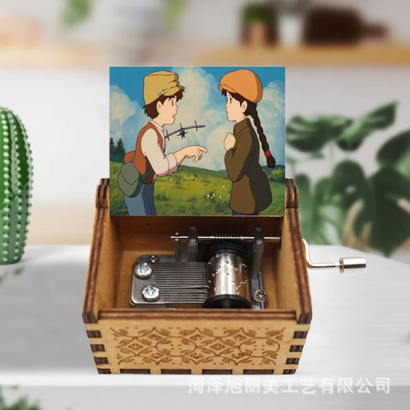 Klassische japanische Anime-Spieluhr aus Holz mit 18 Noten, handbetriebenes/automatisches Uhrwerk, Kinder, Freunde, Geburtstagsgeschenk, Fans-Souvenir