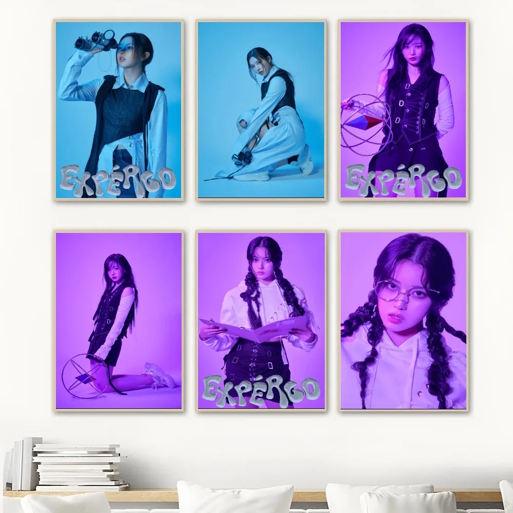 Korea Girl Group NMIXX Poster Stickers Bedroom Bedside Wall Hanging Painting Living Room Hotel Cafe Mural Home Decoration