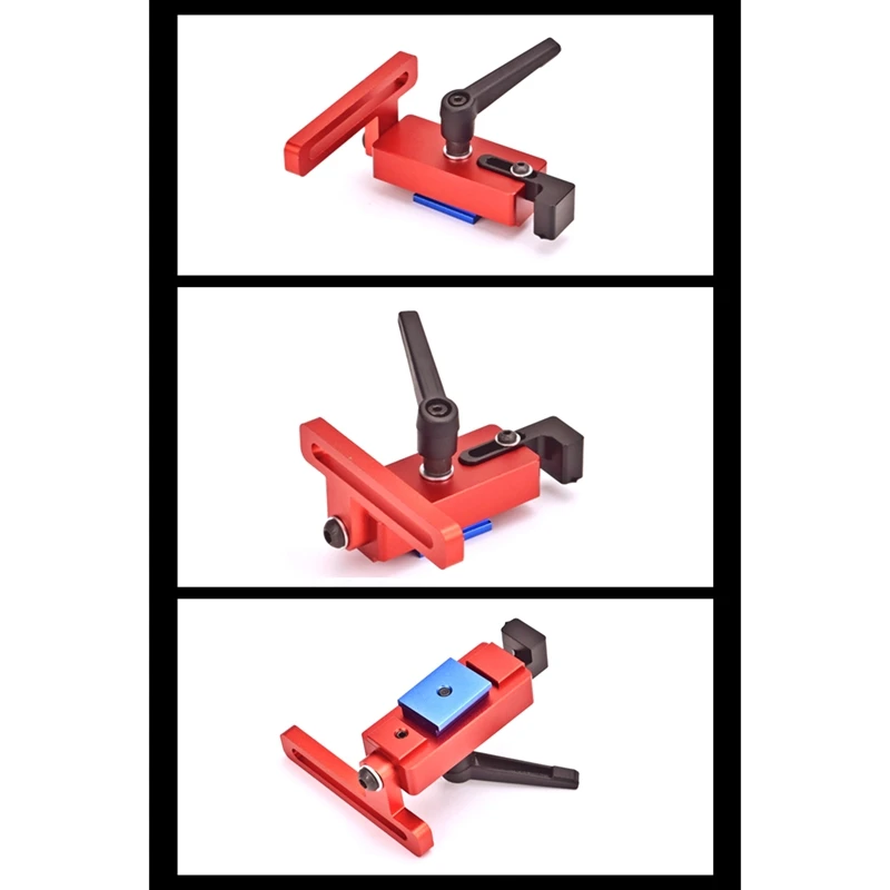 1 قطعة الوجه الجدول الداعم الشريحة السكك الحديدية وقف T-السكك الحديدية النجارة DIY أداة الأحمر والأزرق والأسود