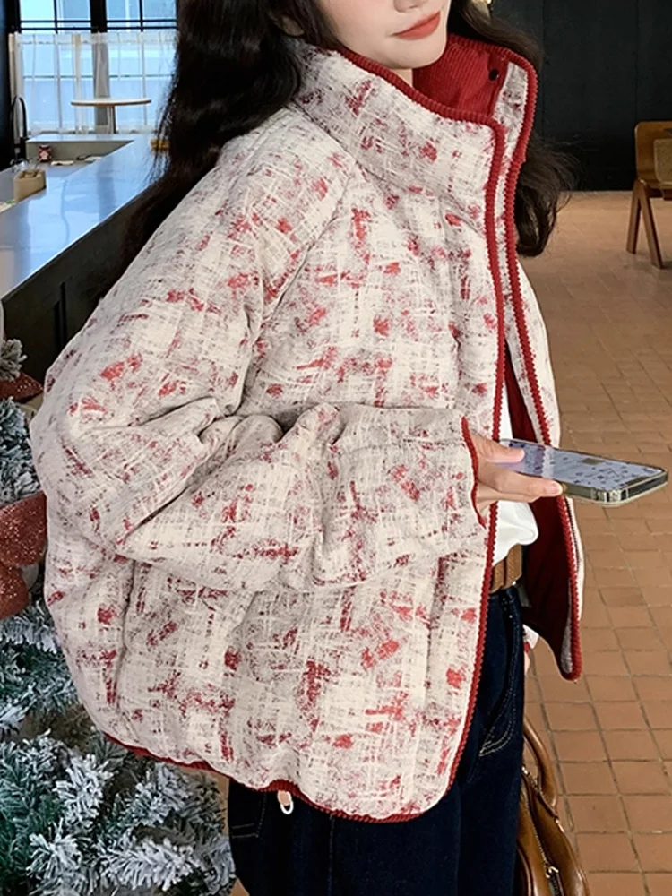 

Премиум-пуховик для женщин: новая зимняя модель, маленький размер, модный, очень милый, объемный пуховик-пальто, теплая верхняя одежда из хлопка