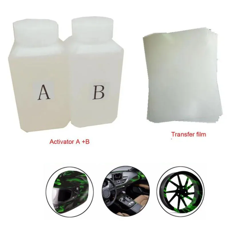 Einks hop 100ml a b wasser hydro graphischer Aktivator 10pca a4 Wassertransfer-Blind film hydro graphischer Film