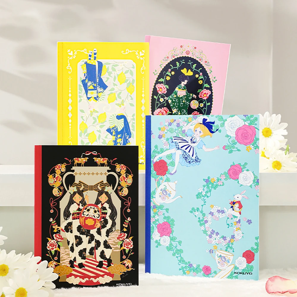 4 Pcs KOKUYO Notebook 2022 New Illustrator Design Book A5/B5 Wireless Binding Student Notebooks and Journals School Stationery