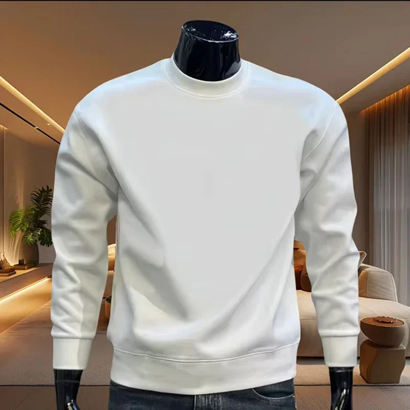 Spring Autumn Men's O-neck Hoodies Daily Casual Fashion Longsleeve Pullover High Quality Male Home Outdoor Comfortable Soft Tops