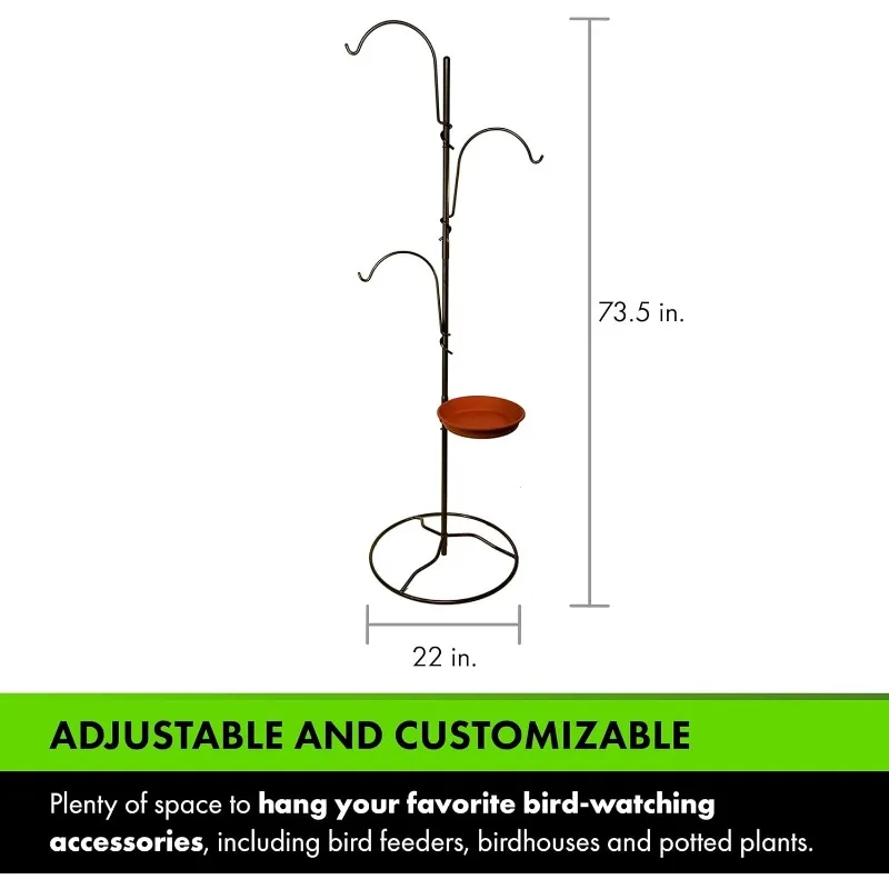 Butler Yard Tree Bird Center - Hermosa decoración del hogar para jardín - Ganchos ajustables para opciones de decoración colgantes sin fin - Perfe