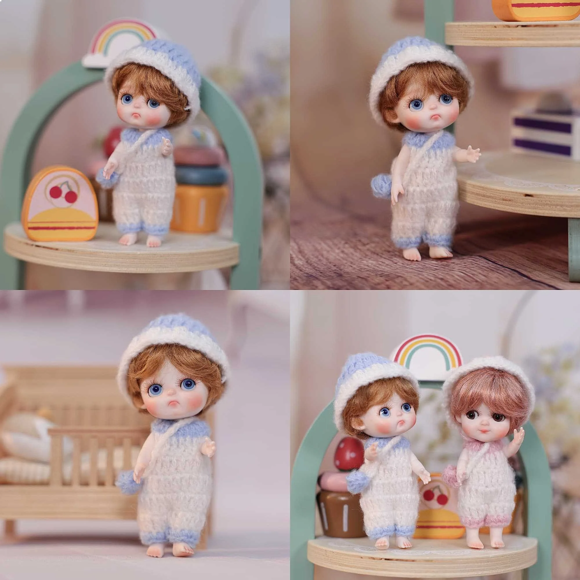 New Ceramic Cute Bunny Ear Hairband Girl Doll Ornament Holiday Premium Gift