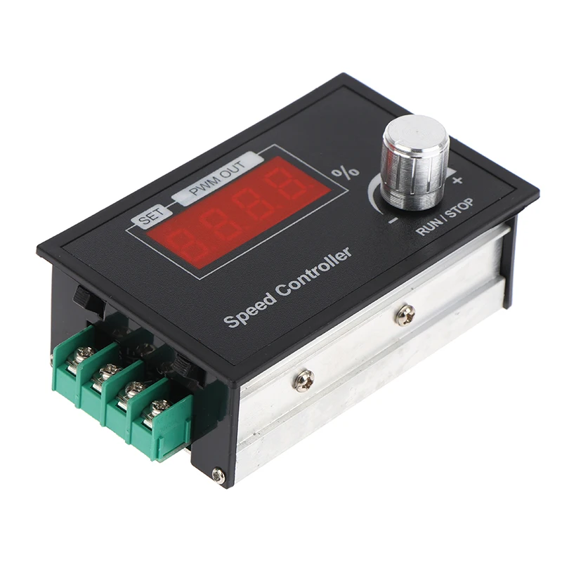 DC6-60V PWM Motor Speed Regulator with Frequency Tuning and Encoder Dial Control