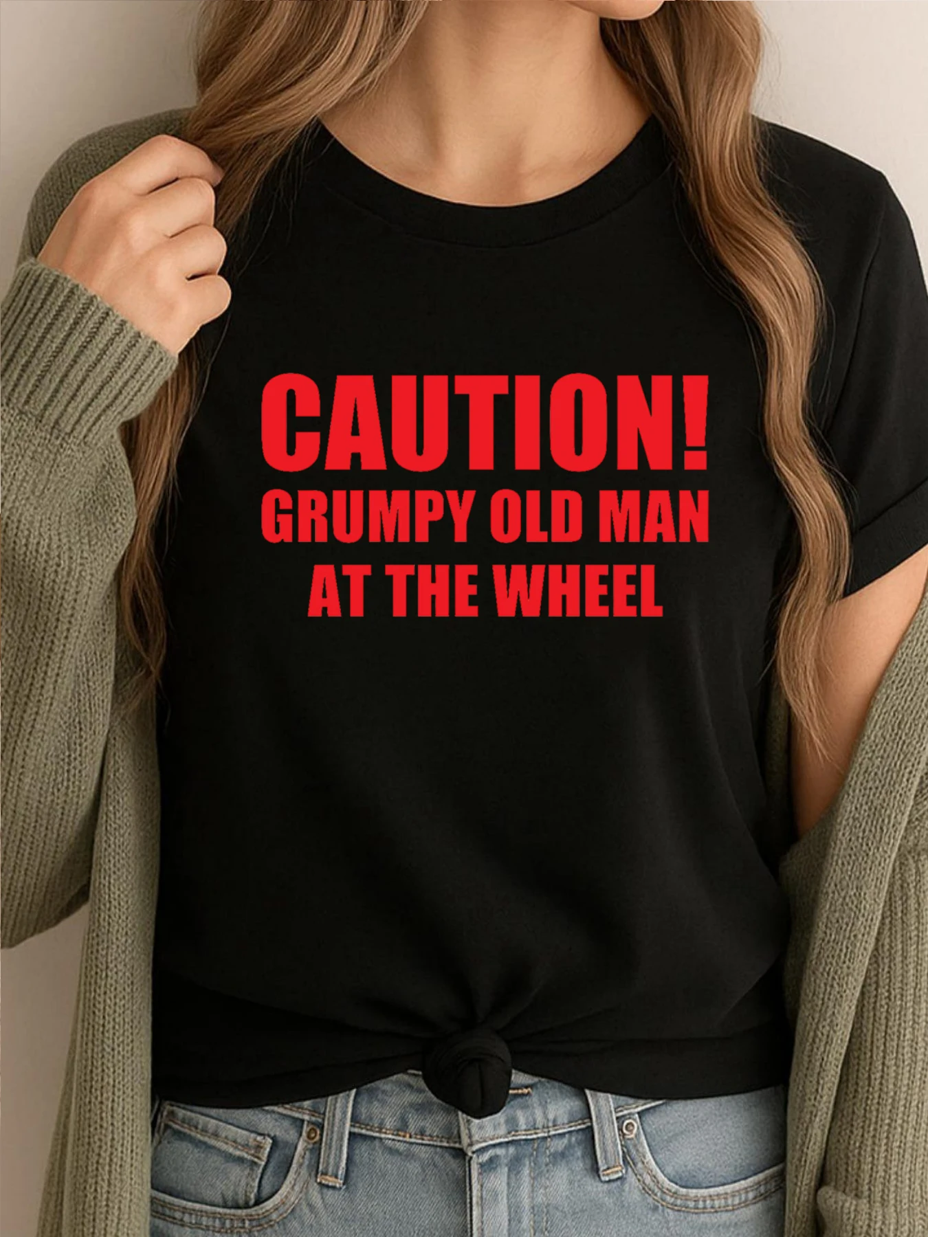 

Осторожно, сварливый старик на колесе, забавный сварливый человек, оконный бампер автомобиля, простые футболки, оптовая продажа, мягкие футболки для мужчин