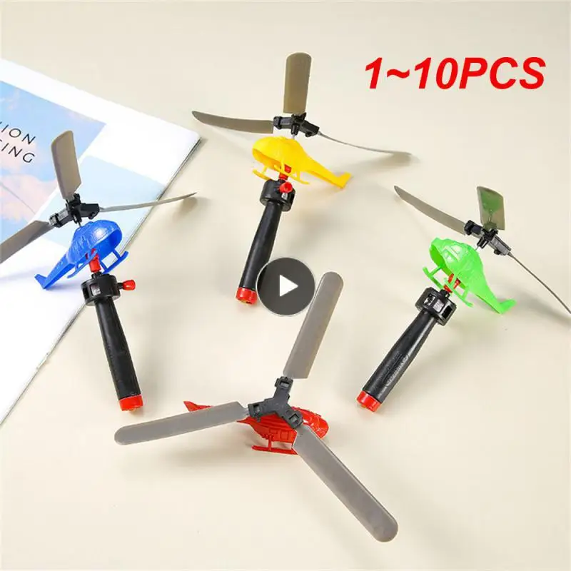 

1~10PCS Outdoor Toys Aviation Model Plastic Easy To Assemble For Children Play Helicopter Children Gift Drone Drawstring Plane