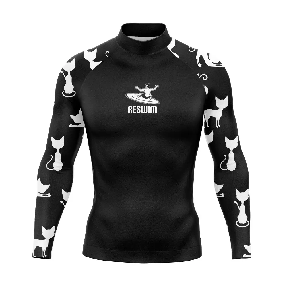 Summer Men's Long Sleeve Surfing Suit UV Protection Beach Rash Guard Swimsuit Boys Surf T-shirt Swimwear Clothing Rashguard