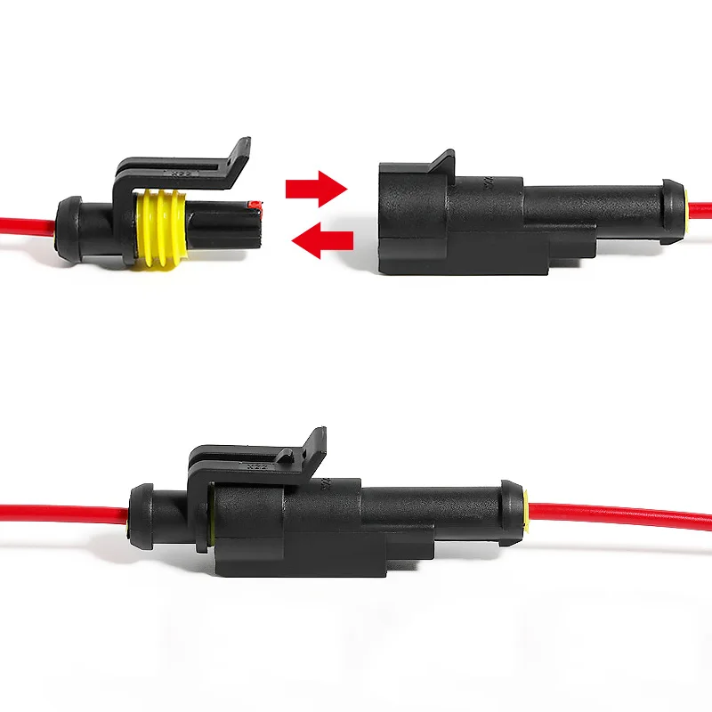 254/622 szt. Wodoodporne złącze przewodu samochodowego 1/2/3/4Pin zaciski elektryczne kabel w pudełku uszczelnione połączenie do motocykla samochodowego — zdjęcie 3