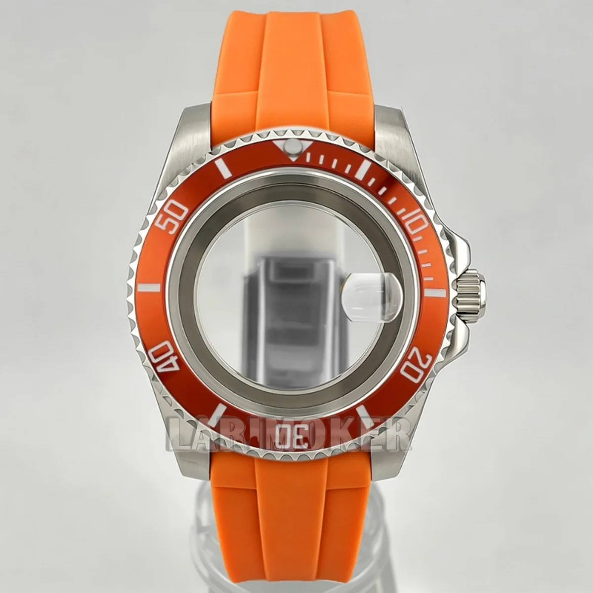 40mm Case+Silicone Strap Carbon Fiber Texture Design Ceramic Bezel Is Suitable For NH34/NH35/36/Miyota/Ronda 515/PT5000 movement