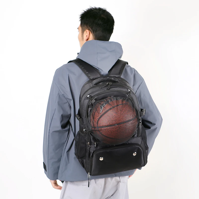 OKKID Middle High School Backpack for Boys Large Capacity Sports Bag Basketball Backpack with shoe pocket Travel Daypack BookBag