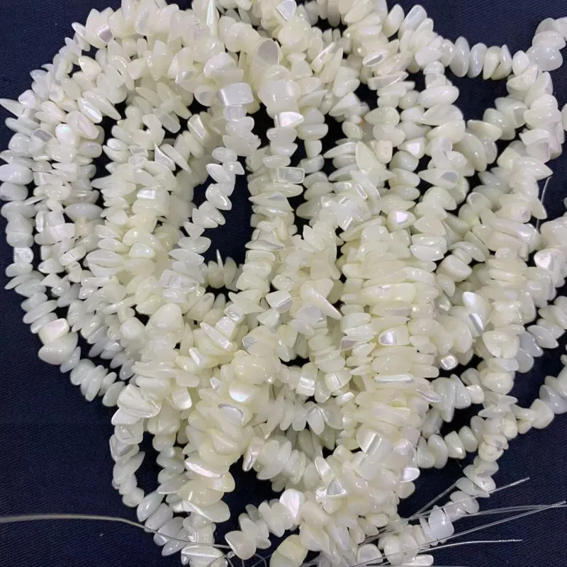 1String Real Shell Baroque Beads Mother of Pearl Polished Raw Chain DIY MOP Jewelry Accessory Spacer Charm Beads