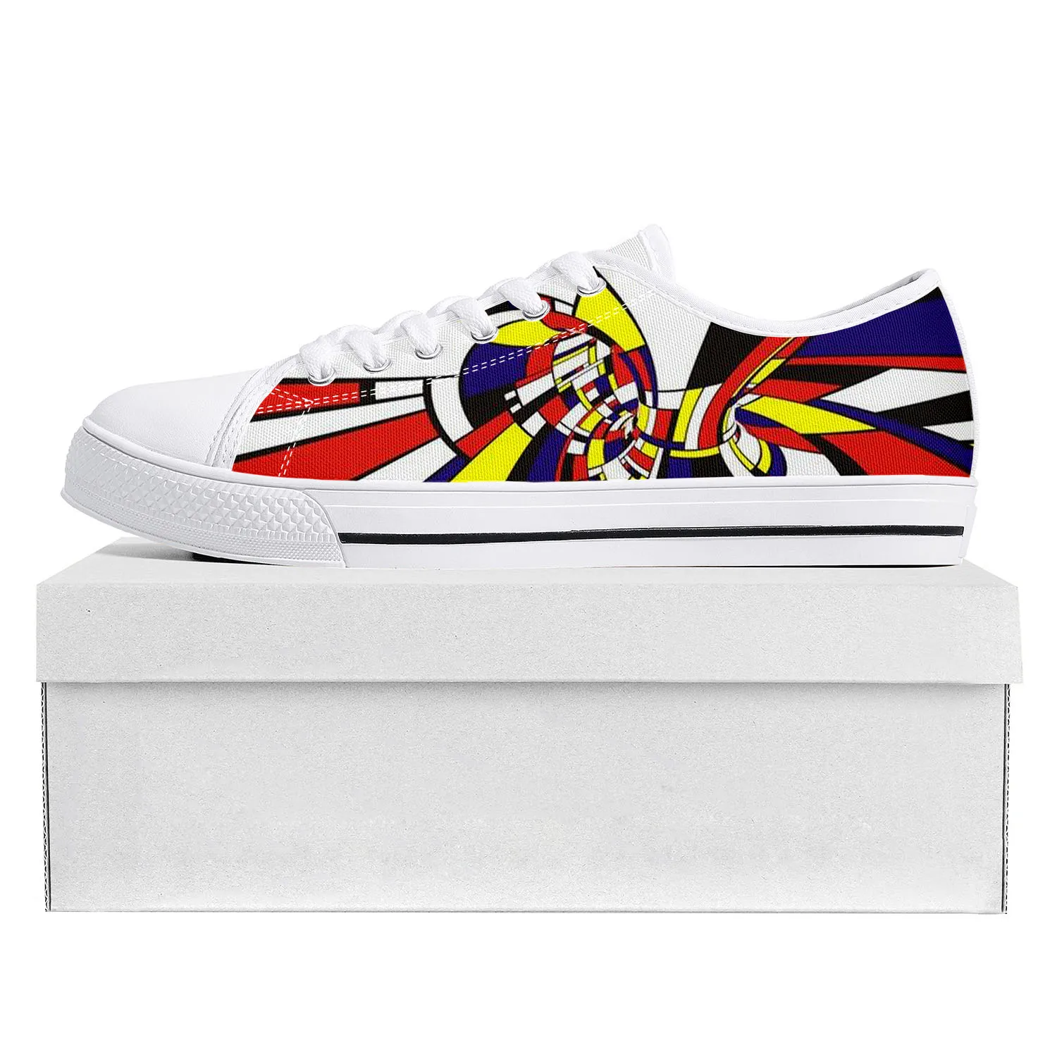 

Mondrian Abstract Art Aesthetic Low Top High Quality Sneakers Mens Womens Teenager Tailor-made Shoe Canvas Sneaker Couple Shoes