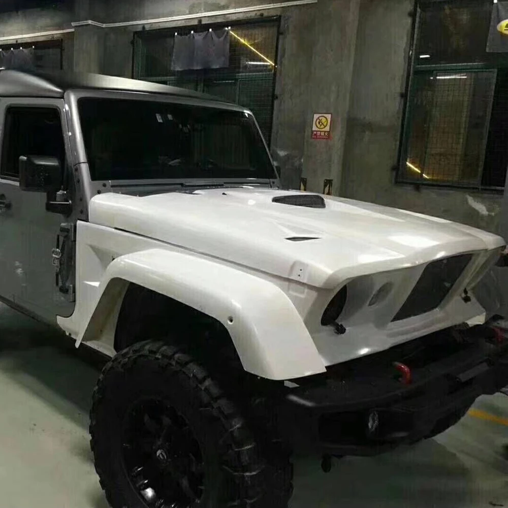 Off Road Retro Fender Bumper Body Kits For Jeep Wrangler JK Retro Hood Grille Offroad Accessories