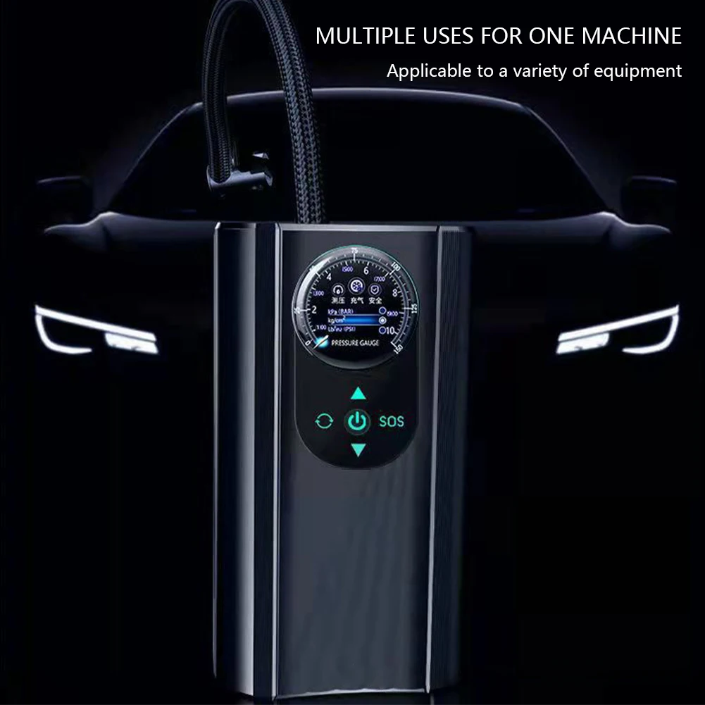 12V Air Pump Car Tire Inflatable Portable Air Compressor for Car Wireless Charging Car Motorcycle Electric Air Compressor Pump