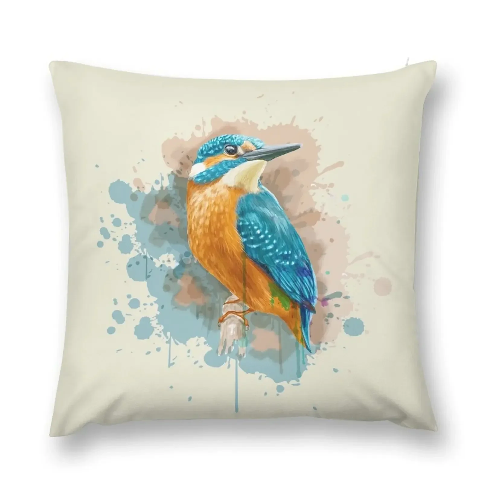 Kingfisher watercolor Throw Pillow Decorative Sofa Cushion christmas supplies Cushion Covers For Living Room pillow