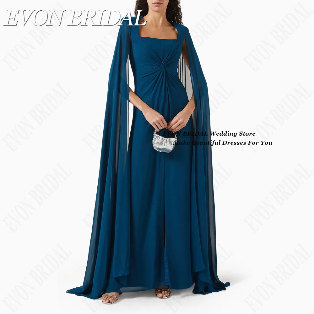 

EVON BRIDAL Celebrity Red Carpet Dresses Chiffon Elegant Evening Gowns Front Split Mermaid Saudi Arabia Formal Occasion Dresses