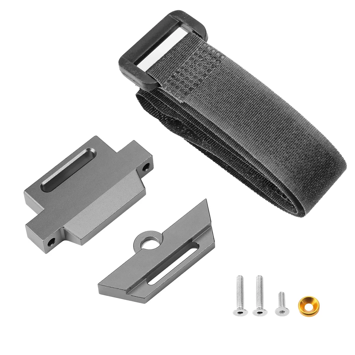 AM-Metal Battery Holder Mount Hold Down for 1/10 Slash 2WD Chassis Upgrade Parts Gray