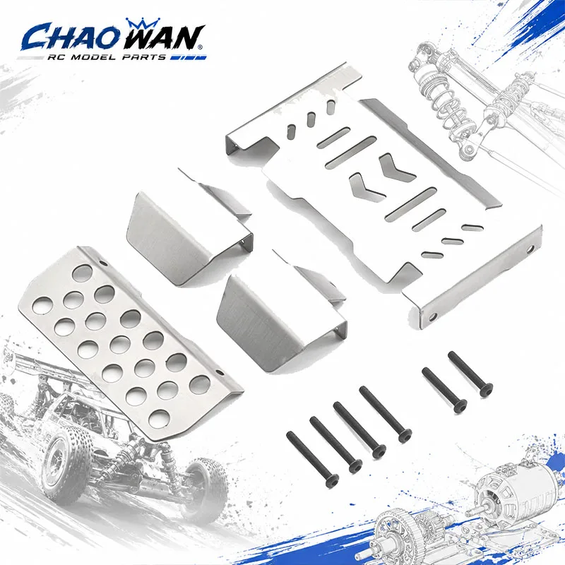 YIKONG YK4106 YK4107 1/10 RC Car Stainless Steel Metal Chassis Armor Guard Plate Original Chassis Protection Upgrade Parts