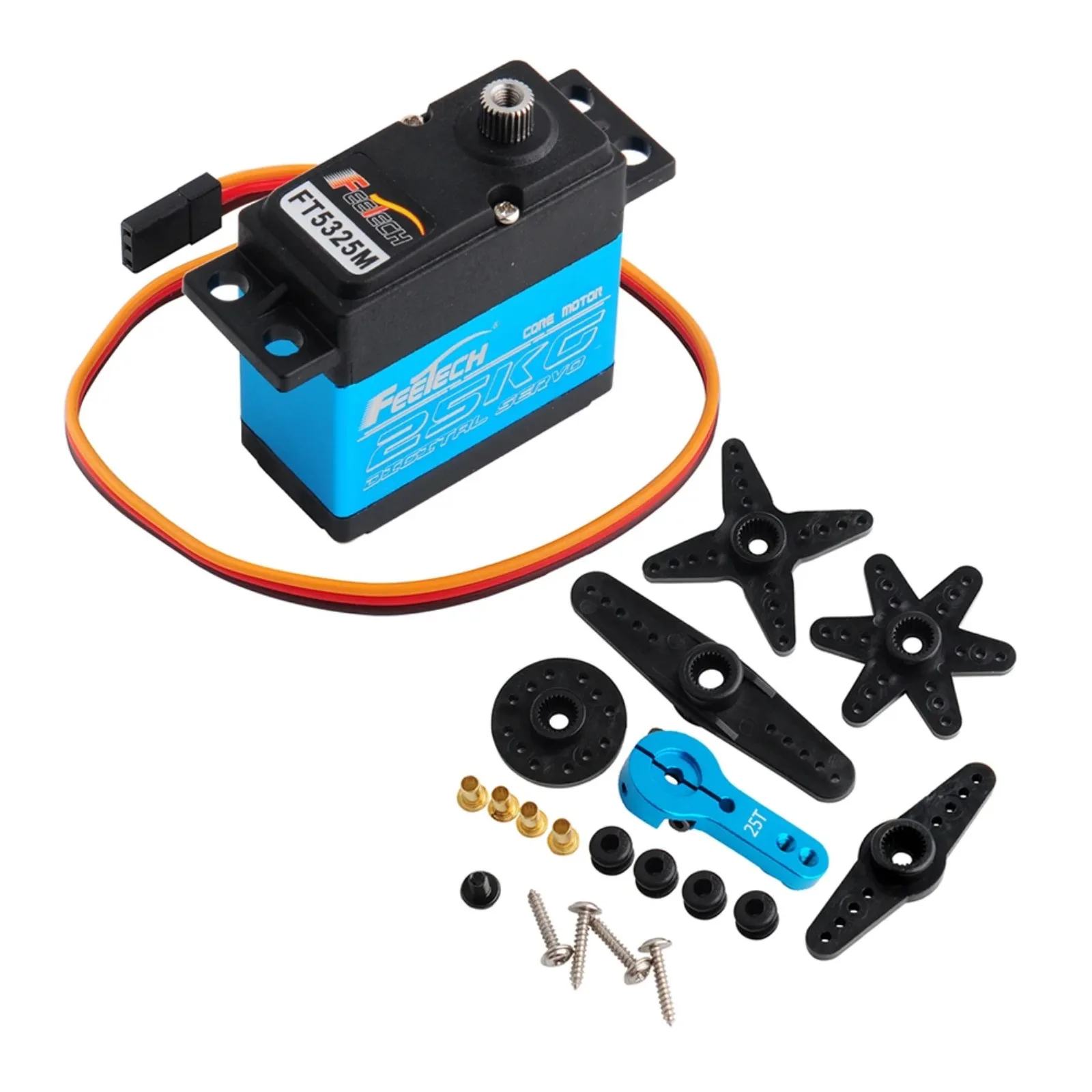Feetech FT5325M 25KG Digital Servo Motor High Speed 180° Metal Gear for 1/8 1/10 RC Cars Robots
