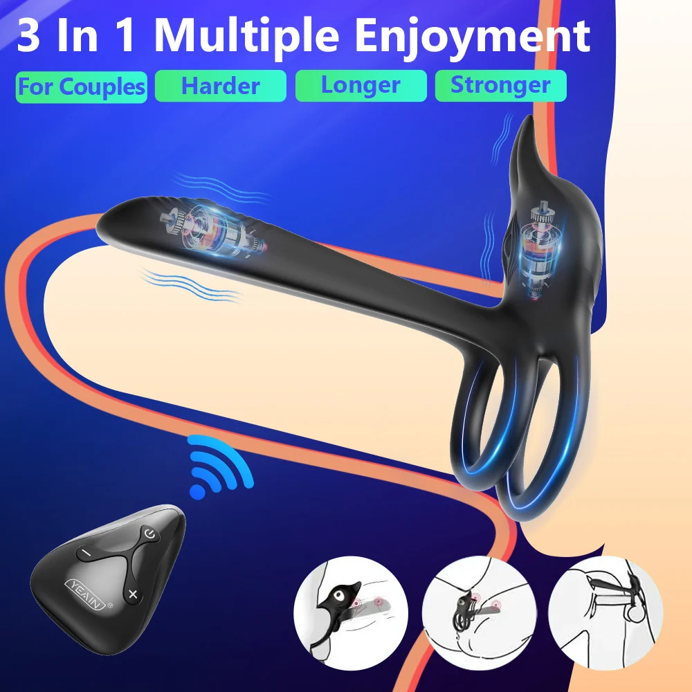 Paar Vibrator Seksspeeltje Voor Vrouwen Vagina Stimulator Penis Mouw Cock Ring Mannen Semon Lock Delay Ejaculatie Cockring Masturbator