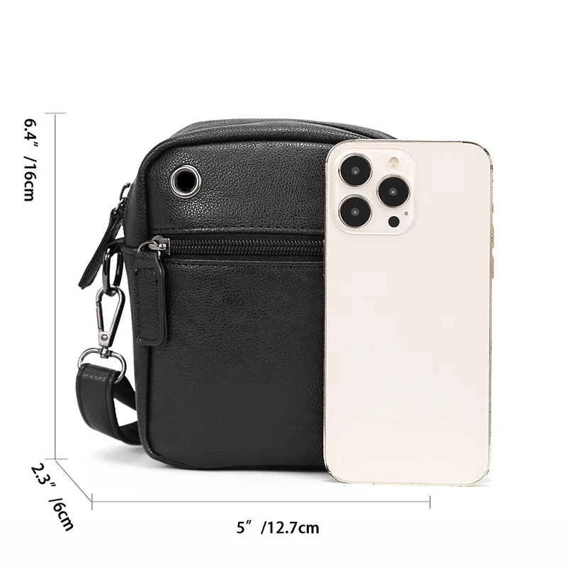 Small Shoulder Crossbody Bags for Men 2024 Fashion Mini Korean Male Sling Phone Messenger Bag PU Leather Designer Man Handbag