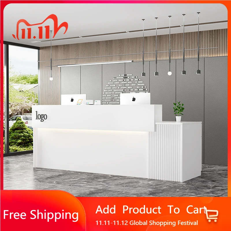 

Ресторан Клиника Офисная стойка регистрации Ретро Универсальный дизайн Современные простые стойки регистрации Касса Дизайнерская модная мебель