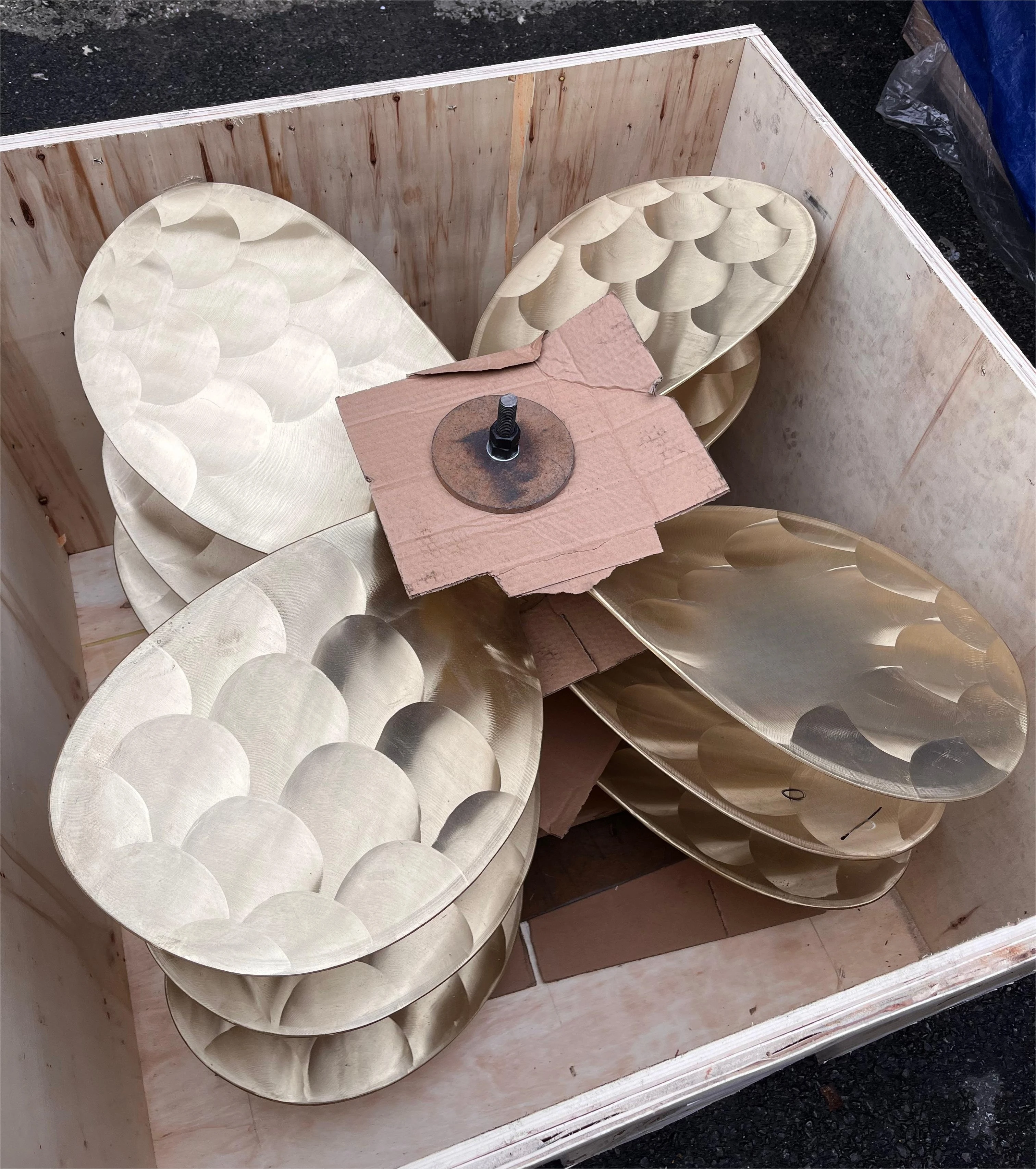 Bronze CU1,2,3,4  Diameter 1500mm 3,4,5,6,7 Blades Marine Ship Propeller for Propulsion System