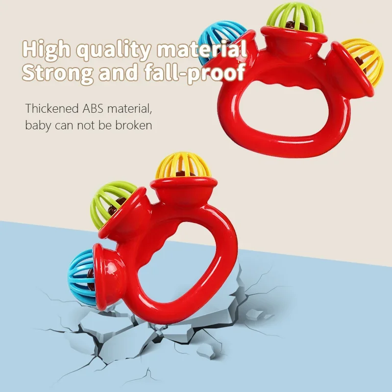 1-4 Stuks Baby Hand Rammelaar Bal Speelgoed Pasgeboren Grijpen Hand Bel Zintuiglijke Speelgoed Kinderen Veiligheid Materialen Speelgoed voor 0-24 Maanden Baby Kinderen