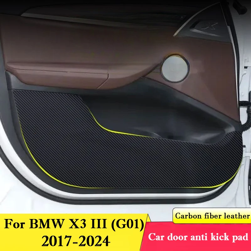 

Для BMW X3 III 2017-2024 автомобильная дверь, противоударная накладка, кожаная внутренняя защита, антигрязная наклейка, коврик, аксессуары для автодекора
