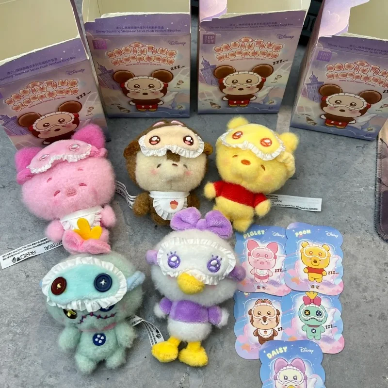جديد Toptoy ديزني ميمي العين بيجامة سلسلة أفخم صندوق أعمى نيك و جودي ميكي غرزة Kawaii حقيبة قلادة دمية مفاجأة Xmax الهدايا
