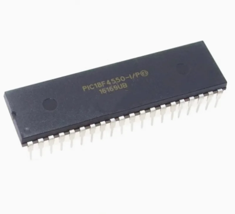 USBマイクロコントローラー,PIC18F4550-I p,pic 18f4550 18f4550 dip40 ic pic mcu flash 16kx16,新品,1個