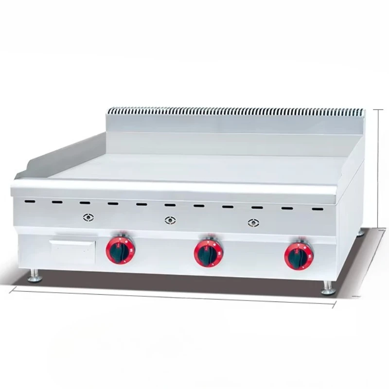 

900 mm large restaurant equipment stainless steel barbecue electric flat baking pan desktop gas baking pan
