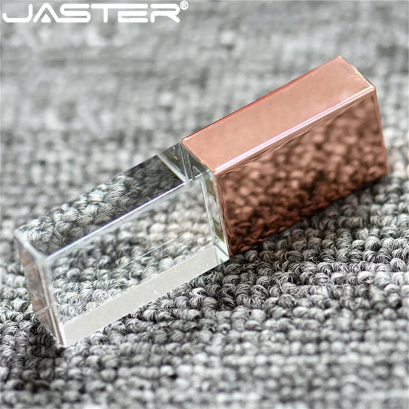 JASTER Crystal usb 2.0 kije 3D drukuj własne logo 4GB 16GB pendrive 32GB 64GB przezroczyste szkło (ponad 10 sztuk darmowe logo)