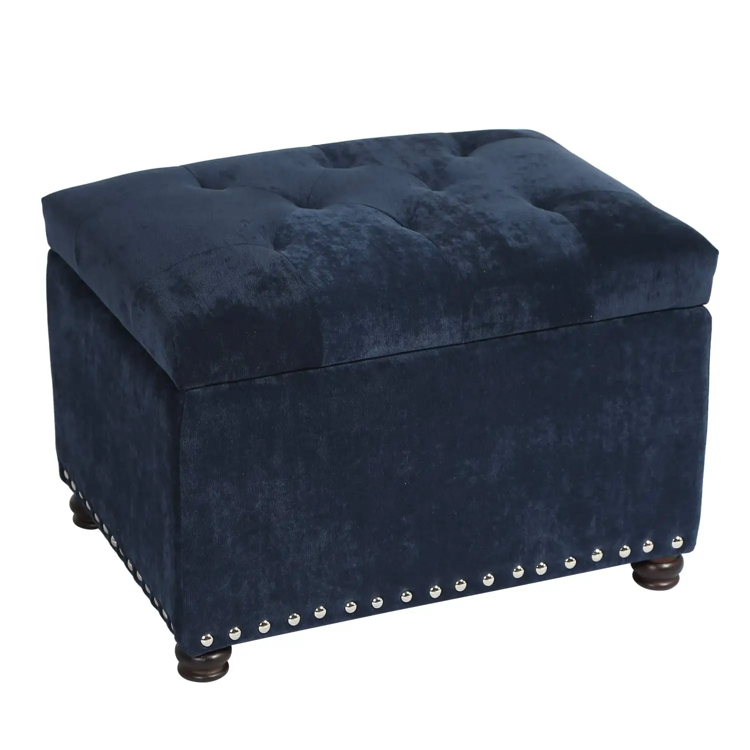 Tufted Storage Ottoman Bench, Upholstered Lift Top Footstool for Bedroom & Entryway, 24x17.5x17.7in, Customized