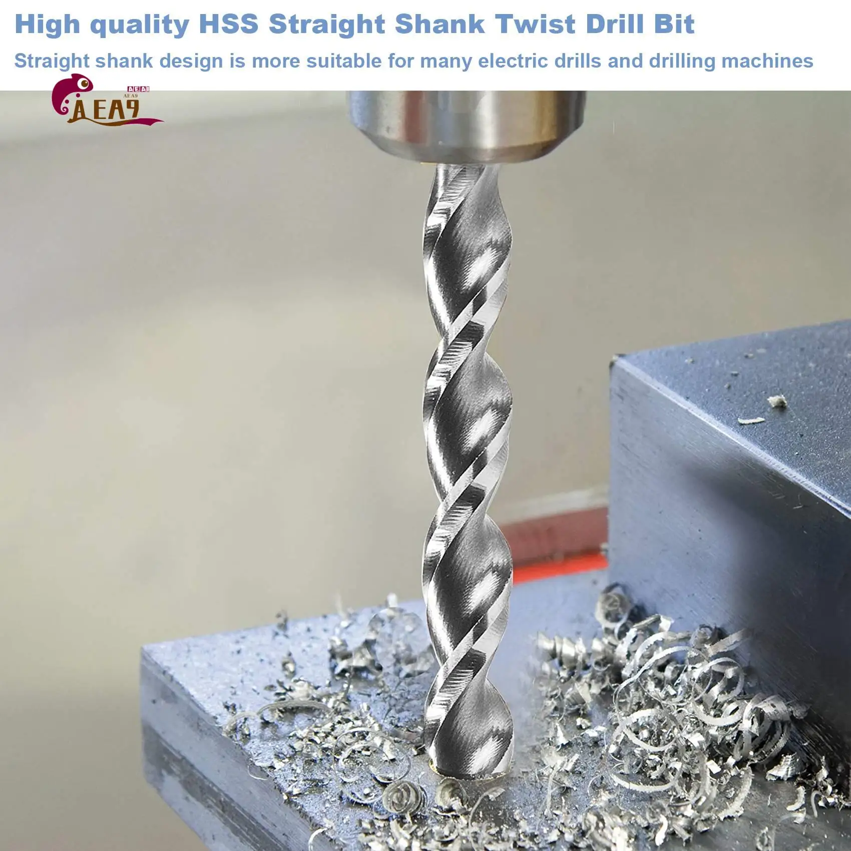 

AEA9-4-10Mm Extra Long 200Mm HSS Twist Drill Straigth Shank Auger Drilling Bit Tool