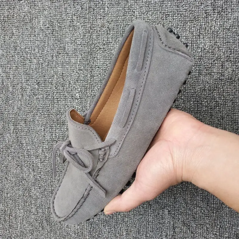 

2025 Stylish Spring-Autumn Men's Genuine Leather Suede Lace-Up & Slip-On Premium Casual Versatile Lazy Loafers