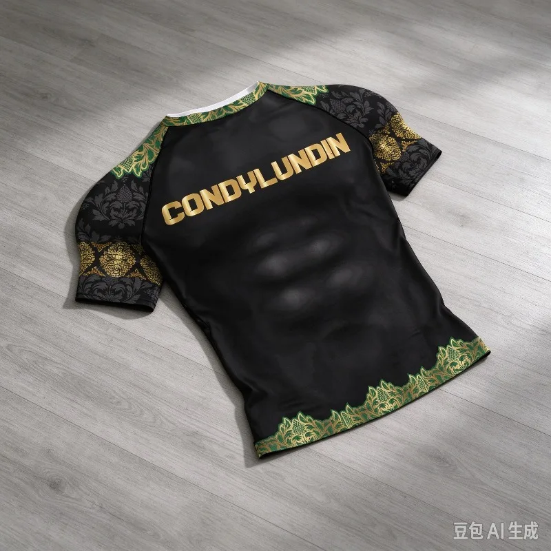 Men Kid 3d Digital Printing High-Quality Outdoor Fitness Running High Elasticity Brazilian Jiu Jitsu Male Mma Rashguards