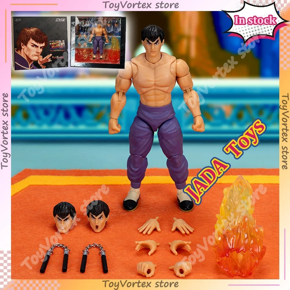 

In Stock Jada Toys Street Fighter 2 Fei Long Sdcc Model Toy Anime Action Figure Street Fighter Model Collection Toy Gift Origi