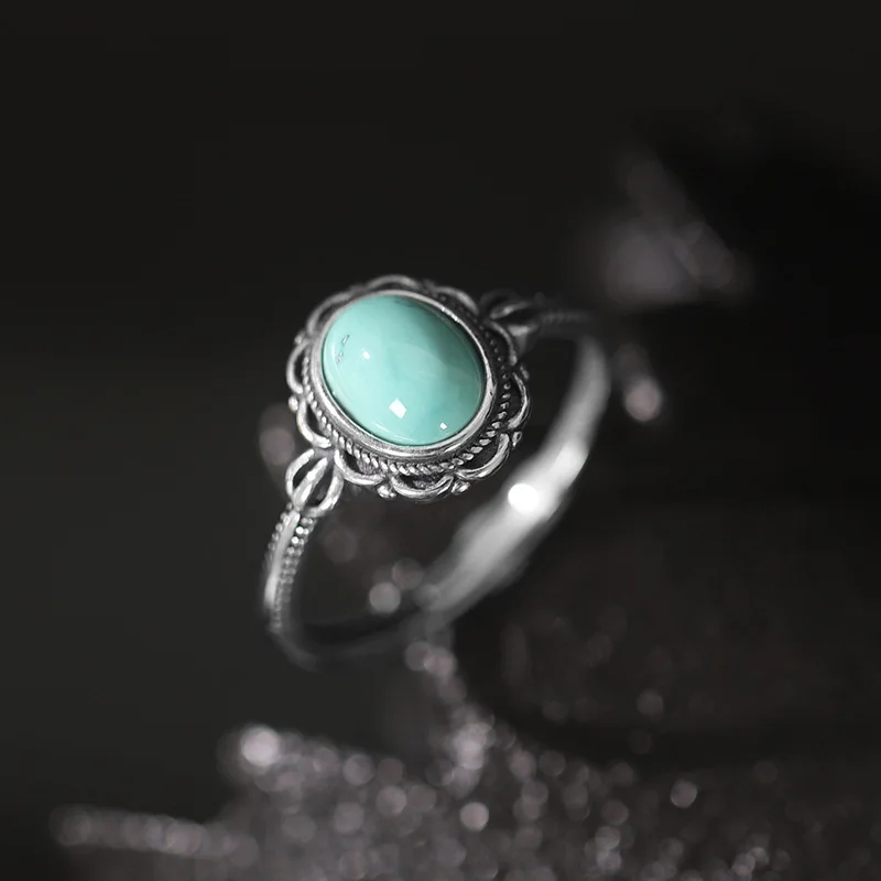 

Natural 100% real 925 sterling silver inlaid real Turquoise red agate jade rings resizable jade rings for women engagement gift