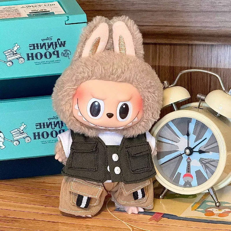 لملابس الزي Labubu ملابس بذلة كرتونية قطيفة إكسسوارات الزي Labubu الجيل الأول والثاني ملابس عالمية