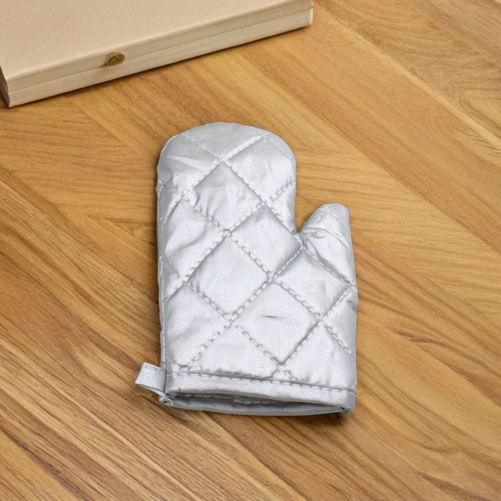 

1Pair Oven Mitts Heat Resistant Kitchen Gloves Protective Small Size Baking Microwave Use Safety