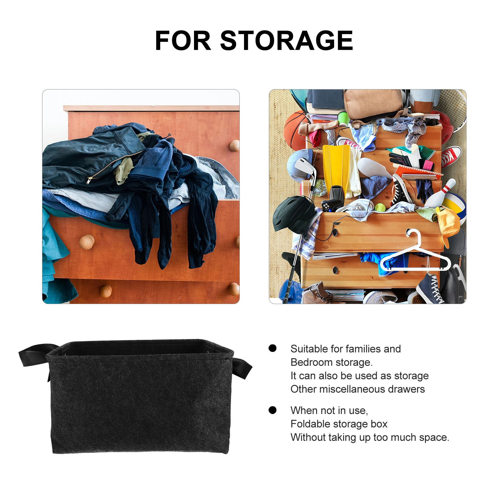 

Storage Basket Cloth Baskets for Collapsible Laundry Toy Clothes Organiser Felt Convenient Bucket Cute Office Foldable