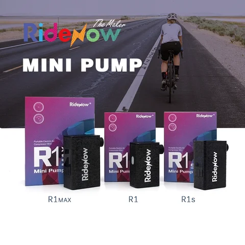 RideNow Mini Pump  Portable Riding Bicycle Electric Air Pump Type-C Outdoor Portable MTB Road Bike Motorcycle Pumps